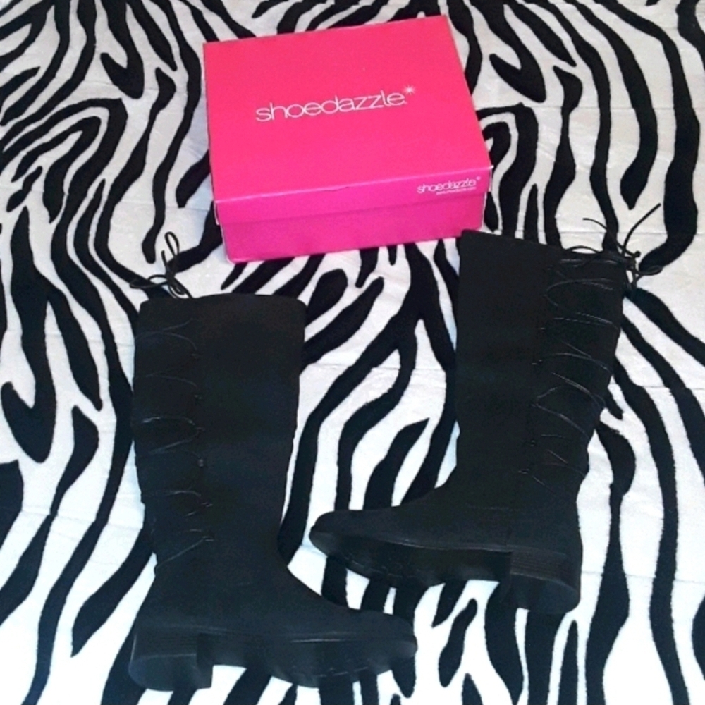 Annalee Black Lace Up Boots